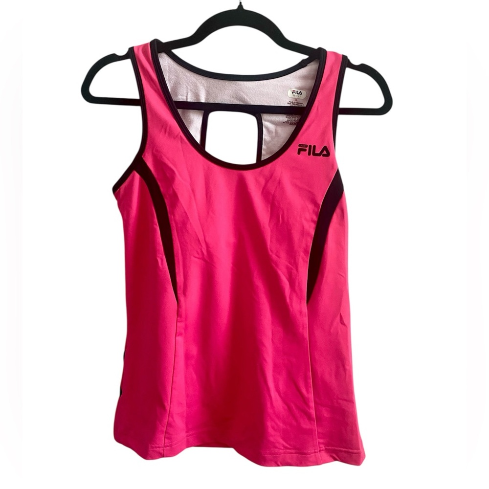 Fila Sport Pink and Black Tank Top